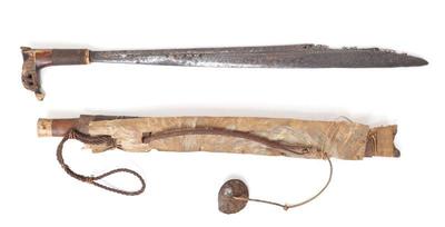 Lot 36 indonesian dayak headhunters sword wscabbard