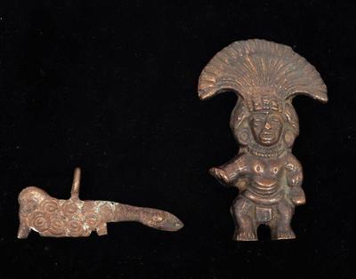 Lot 334 two bronze objects