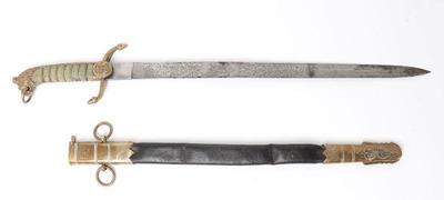 Lot 24 large british rnr midshipman s dagger w scabbard