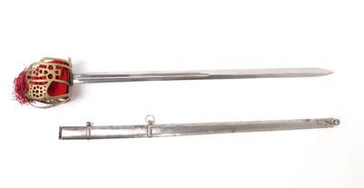 Lot 31 scottish basket hilt sword with scabbard 17th c. style