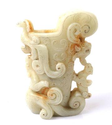 Lot 248 chinese intricate hardstone carved vessel