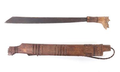 Lot 38 dayak mandau headhunters sword wscabbard