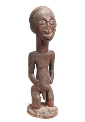 Lot 322 tall singiti male figure wood carved
