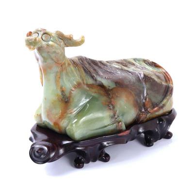 Lot 243 chinese jade recumbent water buffalo