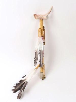 Lot 59 zuni shaman antler club