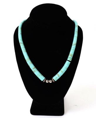 Lot 129 gorgeous native american turquoise necklace