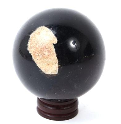 Lot 199 wonderful polished amber sphere with stand