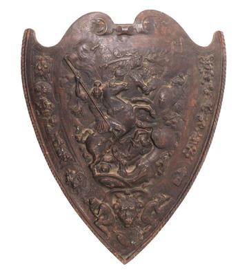 Lot 121 heavy renaissance iron shield