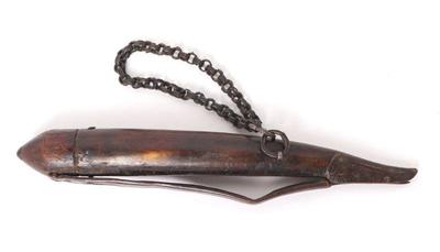 Lot 47 afghani powder horn 19th 20th c.