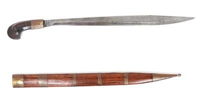Lot 68 tenegre with brass and carabao horn circa 1900 1950