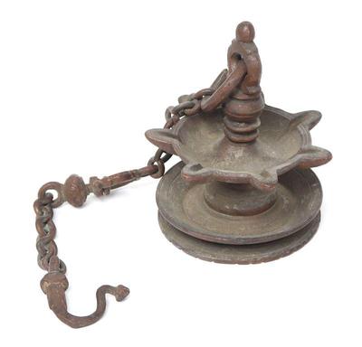 Lot 219 islamic bronze hanging oil lamp 17th c.