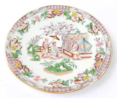 Lot 246 chinese porcelain painted plate