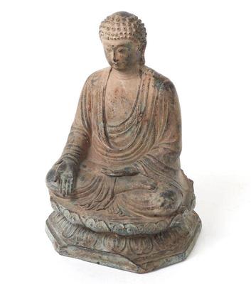 Sale Photo Thumbnail #262: Lot 267 seated bronze varada mudra buddha