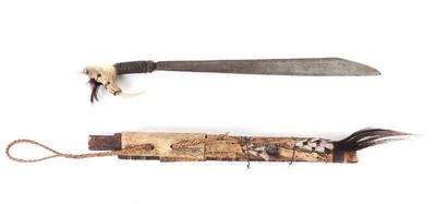Lot 39 dayak mandau headhunters sword wscabbard