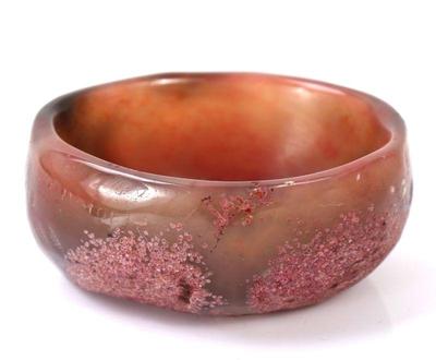 Lot 189 beautiful pink auburn agate bowl