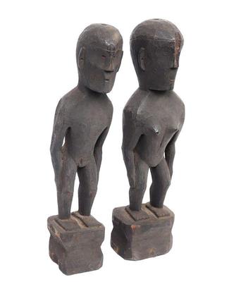Lot 303 pair of male female ifugao rice gods, bulul