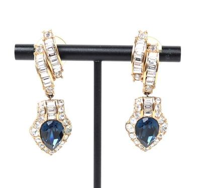 Lot 169 attwood sawyer sapphire blue crystal drop earrings