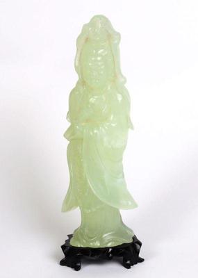 Lot 262 chinese hardstone statue of guanyin