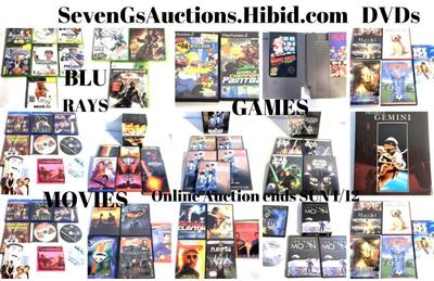 DVD MOVIES, GAMES Online Auction ends 1/12