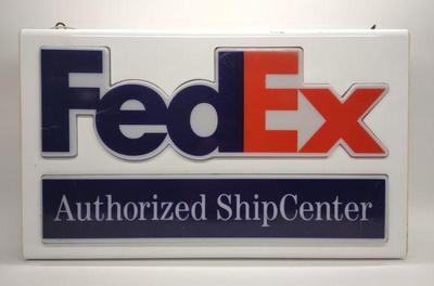 FedEx Authorized ShipCenter DS Advertising sign
