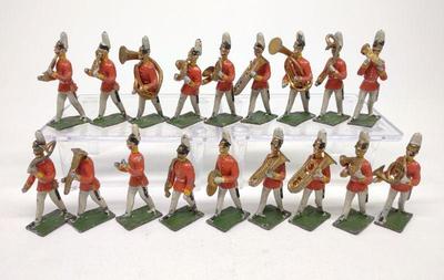 18 Antique Heyde Marching Band Lead Toy Soldiers