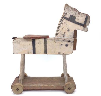 1930s Fisher Price Wooden Horse Ride on Toy