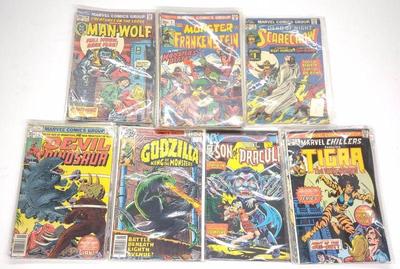 (34) Marvel Bronze Age Horror Comic Books