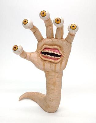 Krudd Eyeball Hand Monster Sculpture (signed)