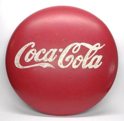 36" Coca-Cola Advertising Button Sign