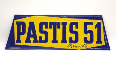 Pastis 51 Tin Embossed Advertising sign