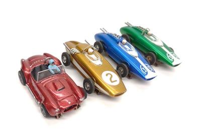 4 Vintage Tyco Slot Cars (Lotus MK XXV, BRM F-1)