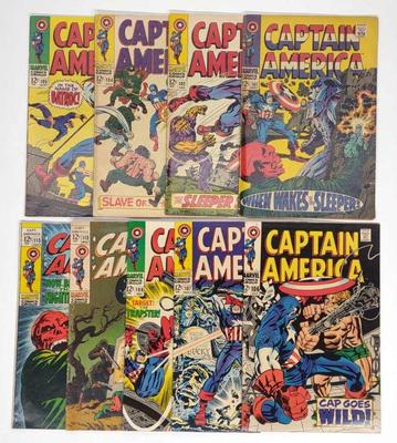 Sale Photo Thumbnail #168: (9) Captain America #101-115 Marvel Comics