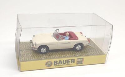 Bauer #4521 MGB Roadster Snow Berry White Slot Car