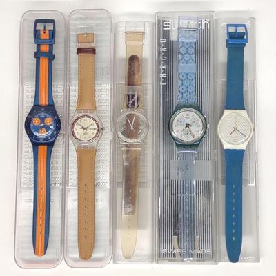 5 Swatch Swiss Made Wrist Watches