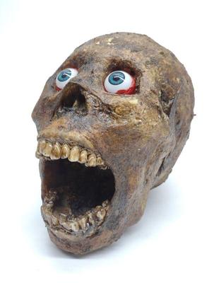 Scorched Human Skull Prop