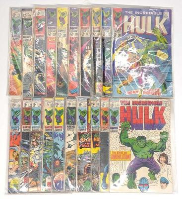 (21) Incredible Hulk #103-126 Marvel Comics