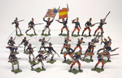 24 Spanish American War Lead Toy Soldiers