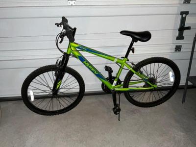 Neon green Huffy bike