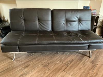 Black futon-77"