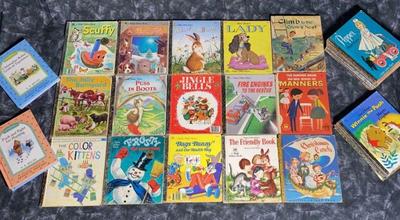 Vintage children s golden books, winnie the pooh and more book lot