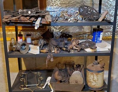Salvaged metal tools, fixtures, scrap