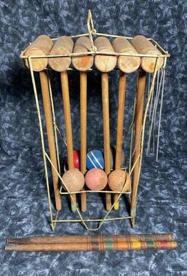 Vintage croquet set