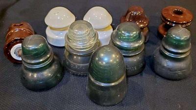 Insulators glass and ceramic