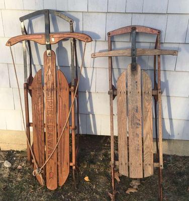 Antique sleds lot 2