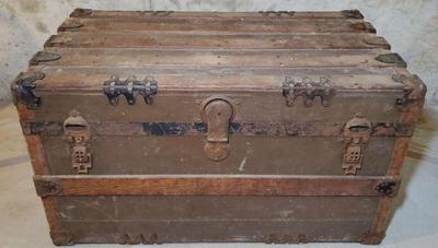 Antique steamer trunk