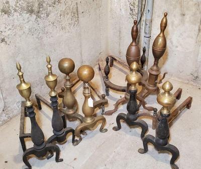 Brass andirons 4 sets