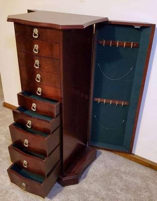 Large tall jewelry armoire