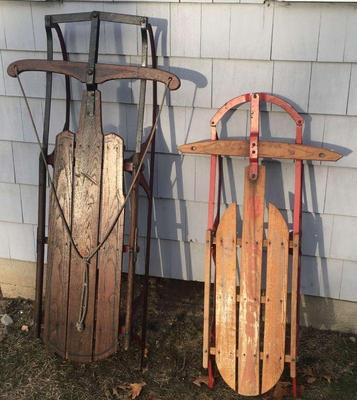 Antique sleds lot 1