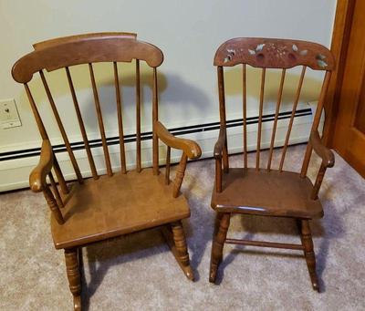 Vintage wooden children s rocking chairs
