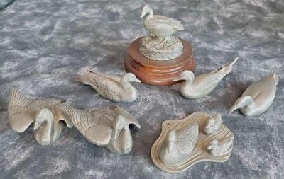 Vintage hudson pewter geese collector s figurines